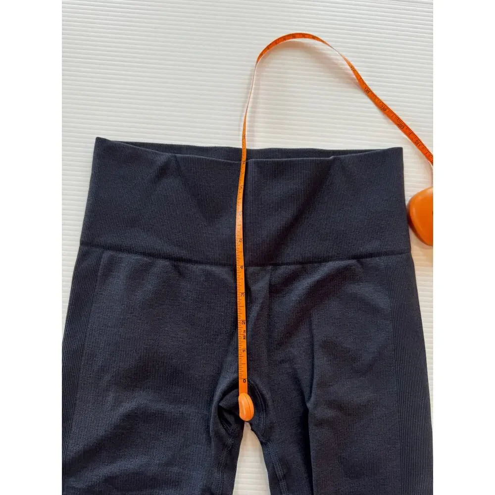 Lululemon Seamlessly Street Crop Heathered Naval Blue Leggings Women's 4 Pilates